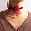 Gauze Bowknot Fabric Choker Necklaces for Women FS-WG3C129-01-1