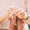 Alloy & Number Acrylic Pendant Knitting Row Counter Chains HJEW-AB00388-6