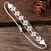 Leopard Print Glass Seed Beads Braided Bead Bracelets for Women HT9071-1-2