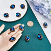 Gorgecraft 10Pcs 1-Hole Alloy Rhinestone Shank Buttons BUTT-GF0003-52B-3