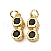 Brass Micro Pave Cubic Zirconia Pendants KK-P308-70G-1