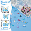 HOBBIESAY 100Pcs Transparent Glass Butterfly Charms FIND-HY0003-79-2