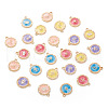 Beadthoven 50Pcs 25 Style Zinc Alloy Enamel Pendants ENAM-BT0001-18-13