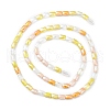 Gradient Color Electroplate Glass Bead Strands X1-GLAA-E042-01C-2