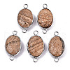 Natural Picasso Jasper Links/Connectors G-T131-102-17-1