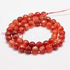 Faceted Natural Striped Agate/Banded Agate Beads Strands G-F447-4mm-H03-2
