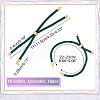 Unicraftale 12Pcs 12 Colors Twisted Nylon Cord Slider Bracelet Making MAK-UN0001-55-4