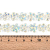 Transparency Electroplate Glass Beads Strands GLAA-T023-38A-08-4