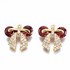 Brass Micro Pave Cubic Zirconia Pendants KK-Q277-065B-NF-2