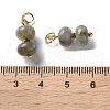 Natural Labradorite Rondelle Beaded Pendants STAS-C120-03G-01-3