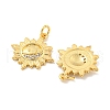 Rack Plating Brass Micro Pave Cubic Zirconia Pendants KK-C059-02G-2