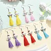Angel 304 Stainless Steel Dangle Earrings EJEW-MZ00410-1