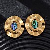 304 Stainless Steel Natural Paua Shell Stud Earrings EJEW-Z103-01G-01-2