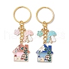 2Pcs Alloy Enamel Keychain KEYC-JKC01035-2