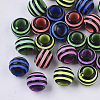 Spray Painted Acrylic European Beads SACR-S303-002A-1