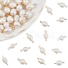 Beebeecraft 32Pcs 2 Colors Natural Cultured Freshwater Pearl Beads Connector Charms FIND-BBC0002-55-1