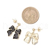 Bowknot Alloy Enamel Dangle Stud Earrings EJEW-JE06449-6