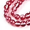 Baking Painted Transparent Glass Beads Strands DGLA-N011-10mm-06-3