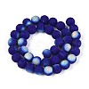 Frosted Opaque Glass Beads Strands GLAA-T032-P10mm-MBB03-2