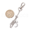 Moon & Star Alloy Swivel Lobster Claw Clasps & Brass Cable Chains AJEW-JB01337-5