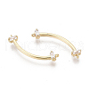 Brass Micro Pave Cubic Zirconia Links Connectors KK-S356-103-NF-1