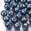 Christmas Electroplate Glass Beads EGLA-R113-07F-1