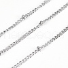 Tarnish Resistant 304 Stainless Steel Curb Chains CHS-G011-03P-01-1