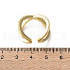 Adjustable Brass Micro Pave Clear Cubic Zirconia Cuff Rings X-RJEW-F101-17G-2