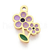 304 Stainless Steel Enamel Charms STAS-T065-57G-03-1