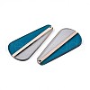 Transparent Resin & Wood Pendants RESI-T057-54A-2