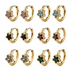 304 Stainless Steel Star Hoop Earrings EJEW-P309-01G-2