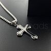Cool Men's Cross Stainless Steel Pendant Punk Necklaces CM3721-3