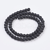 Black Stone Beads Strands G-G508-7-2