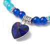 Baking Painted Imitation Jade Glass Round Beaded Charm Bracelets BJEW-JB11737-5