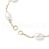 Oval ABS Imitation Pearl Beaded Chains Bracelet Making AJEW-JB01354-2