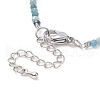 Natural Apatite Round Beaded Bracelets BJEW-JB09390-01-3