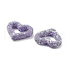Heart Shape Polymer Clay Rhinestone Beads CLAY-NH0001-09B-08-2
