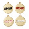 Brass Enamel Charms KK-R224-07G-1