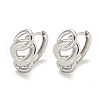 Chain-Shaped Brass Hoop Earrings EJEW-L211-009C-P-1