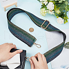 Stripe Pattern Glittered Polyester Adjustable Webbing Bag Straps PURS-WH0005-82KCG-01-3