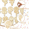 48Pcs 12 Styles Unfinished Blank Wooden Pendants Kit WOOD-CJC0011-15B-3