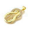 Brass Micro Pave Cubic Zirconia Pendants KK-Z104-10G-2