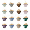 Fashewelry 16Pcs 8 Styles Natural & Synthetic Gemstone Charms G-FW0001-34-11