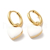 Ion Plating(IP) Enamel Heart Dangle Hoop Earrings STAS-H175-26G-A-1