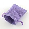 Polyester Imitation Burlap Packing Pouches Drawstring Bags ABAG-R004-18x13cm-08-3