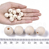Unfinished Natural Wood Beads X-WOOD-S651-A16mm-LF-4