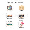 Craftdady 20Pcs 5 Style Zinc Alloy Enamel Pendants ENAM-CD0001-19-3