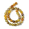 Dyed Natural Dragon Veins Agate Beads Strands G-C068-10mm-15-5