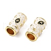 Brass Micro Pave Clear Cubic Zirconia European Beads KK-Z114-15G-B-3