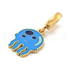 Ion Plating(IP) 304 Stainless Steel Enamel European Dangle Charms STAS-U005-33G-01-2